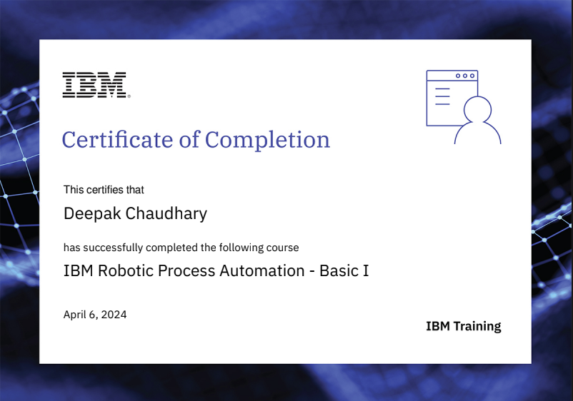 Robotic Process Automation Certificate
